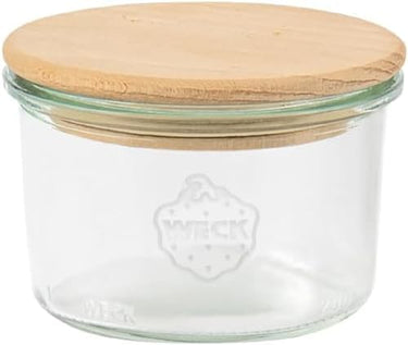 Weck Gläser Sturzform #751 (12 Stück, Inhalt 200 ml, Vorratsglas mit Holzdeckel + Silikondichtung, Aufbewahrungsglas für Dessert, Dipps, Lebensmittel) 79201 im Sale